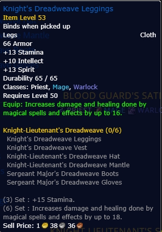 Knight's Dreadweave Leggings